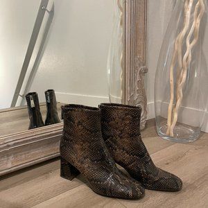 Zara Snakeskin Booties